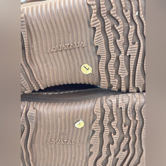 Aquatalia Avery Winter Boots Snow Shoes Womens Size 7 Brown Patent Faux Fur - Picture 8 of 10